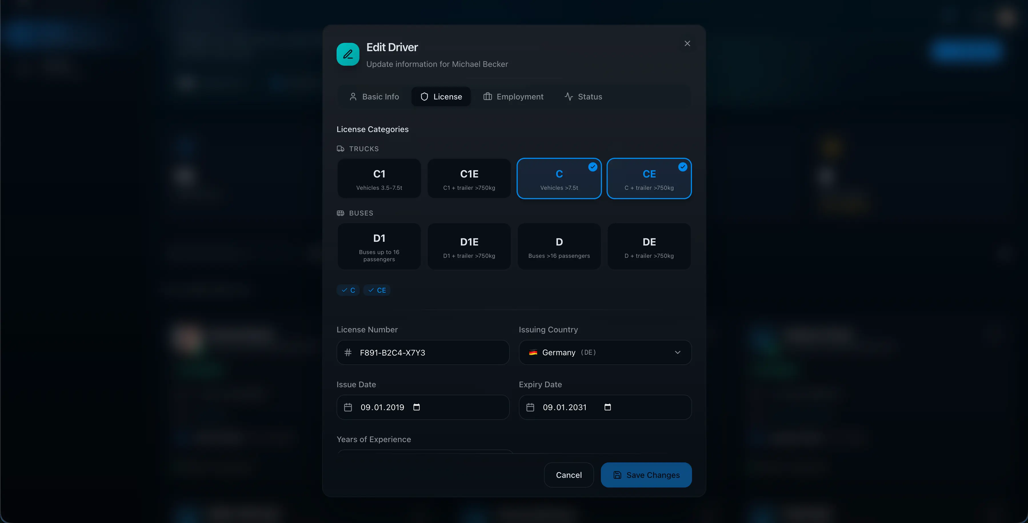 FleetPulse fleet management interface