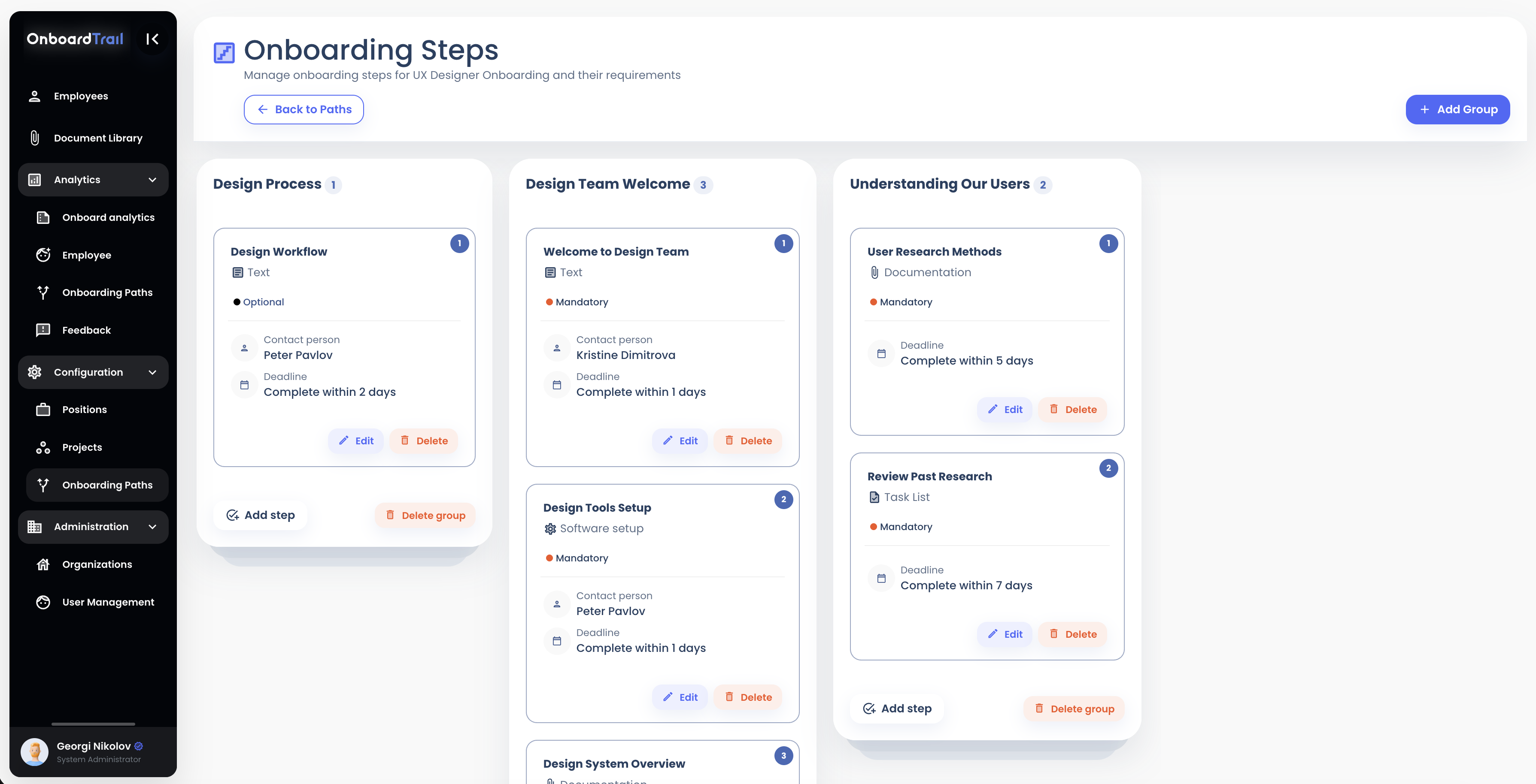 Document submission workflow